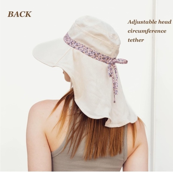 NWT Sun Hats Foldable Wide Brim Boonie Hat Adjustable UV Protection Fishing - Picture 5 of 7